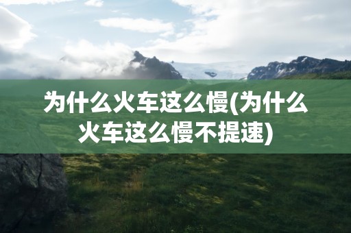 为什么火车这么慢(为什么火车这么慢不提速)