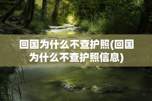 回国为什么不查护照(回国为什么不查护照信息)