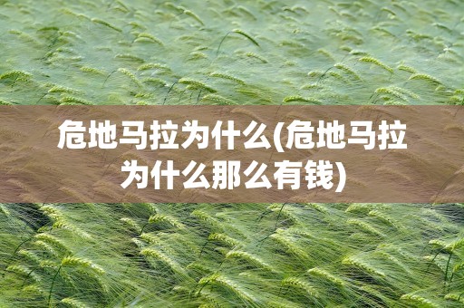 危地马拉为什么(危地马拉为什么那么有钱)