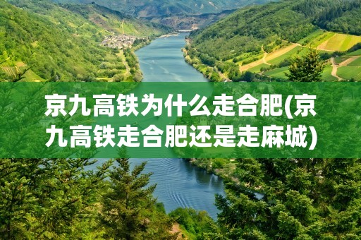 京九高铁为什么走合肥(京九高铁走合肥还是走麻城)