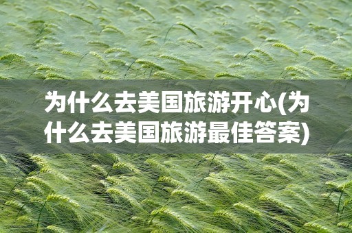 为什么去美国旅游开心(为什么去美国旅游最佳答案)