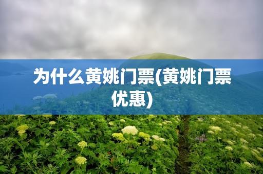 为什么黄姚门票(黄姚门票优惠)