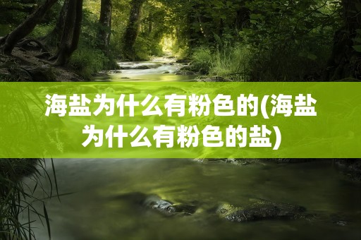 海盐为什么有粉色的(海盐为什么有粉色的盐)