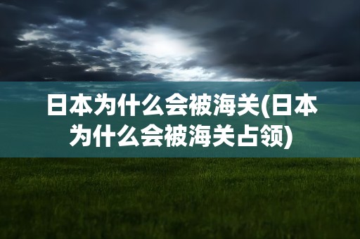 日本为什么会被海关(日本为什么会被海关占领)