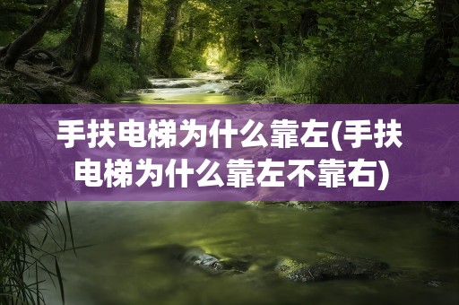手扶电梯为什么靠左(手扶电梯为什么靠左不靠右)