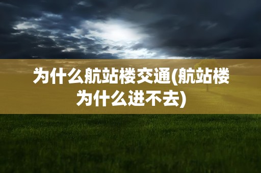 为什么航站楼交通(航站楼为什么进不去)