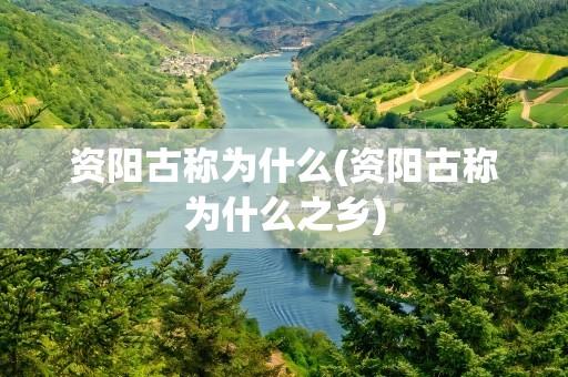 资阳古称为什么(资阳古称为什么之乡)