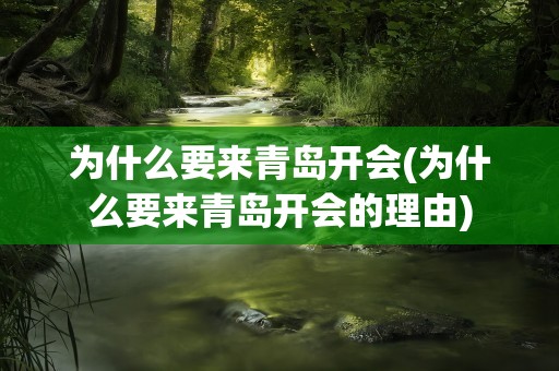 为什么要来青岛开会(为什么要来青岛开会的理由)