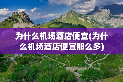 为什么机场酒店便宜(为什么机场酒店便宜那么多)