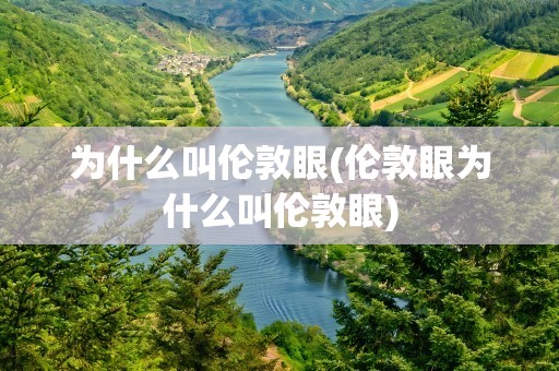 为什么叫伦敦眼(伦敦眼为什么叫伦敦眼)
