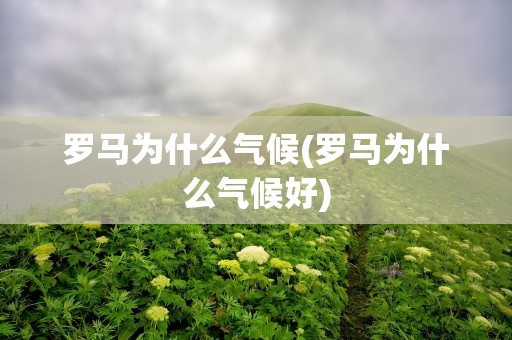罗马为什么气候(罗马为什么气候好)