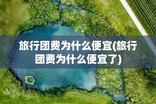 旅行团费为什么便宜(旅行团费为什么便宜了)