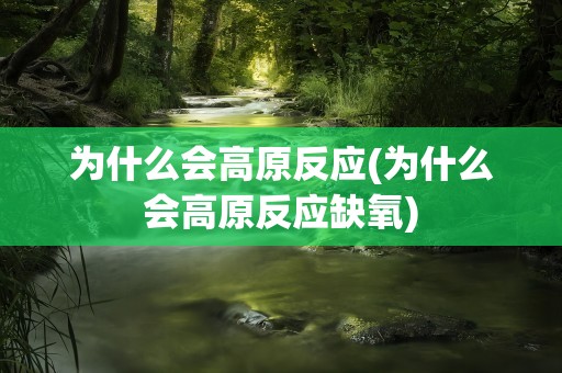 为什么会高原反应(为什么会高原反应缺氧)