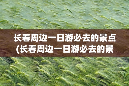 长春周边一日游必去的景点(长春周边一日游必去的景点推荐)