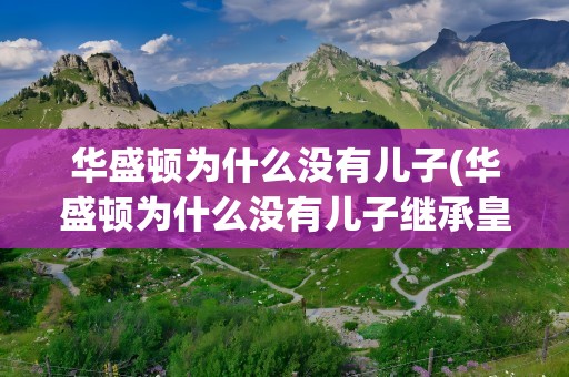 华盛顿为什么没有儿子(华盛顿为什么没有儿子继承皇位)