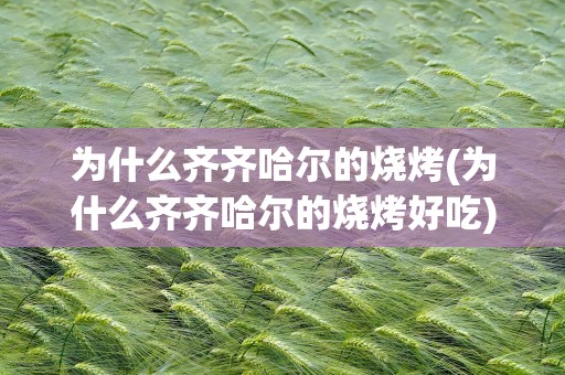 为什么齐齐哈尔的烧烤(为什么齐齐哈尔的烧烤好吃)