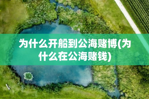 为什么开船到公海赌博(为什么在公海赌钱)