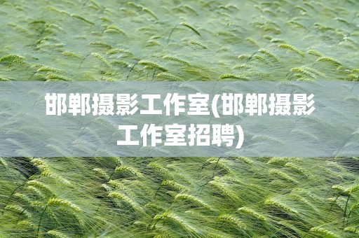 邯郸摄影工作室(邯郸摄影工作室招聘)