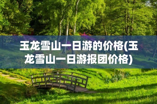 玉龙雪山一日游的价格(玉龙雪山一日游报团价格)
