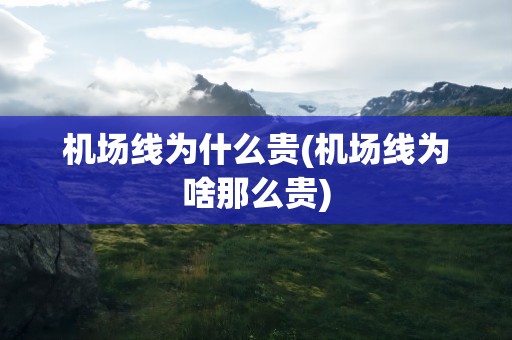 机场线为什么贵(机场线为啥那么贵)