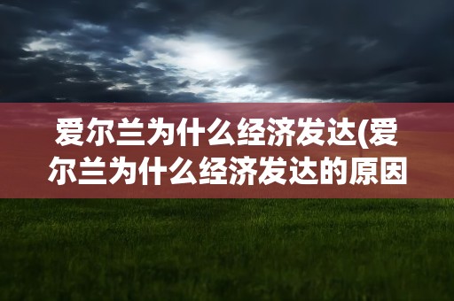 爱尔兰为什么经济发达(爱尔兰为什么经济发达的原因)