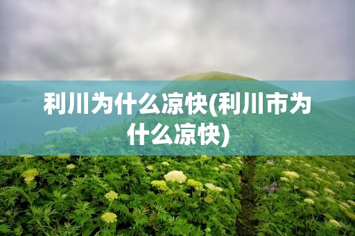 利川为什么凉快(利川市为什么凉快)