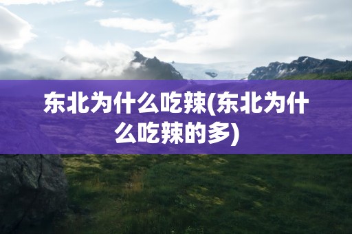东北为什么吃辣(东北为什么吃辣的多)