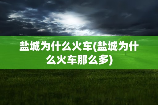 盐城为什么火车(盐城为什么火车那么多)
