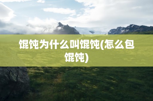 馄饨为什么叫馄饨(怎么包馄饨)