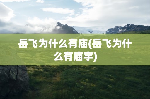 岳飞为什么有庙(岳飞为什么有庙宇)
