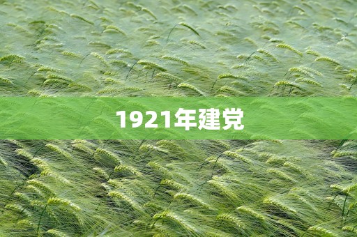 1921年建党