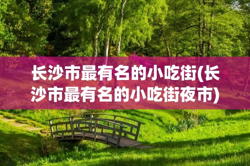 长沙市最有名的小吃街(长沙市最有名的小吃街夜市)