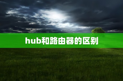 hub和路由器的区别