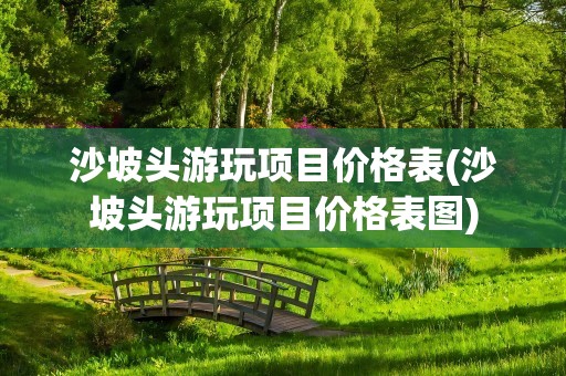 沙坡头游玩项目价格表(沙坡头游玩项目价格表图)