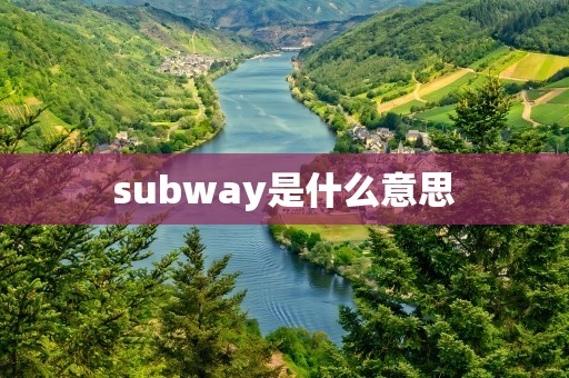 subway是什么意思