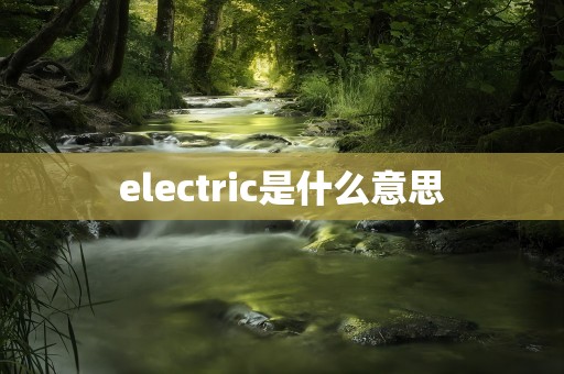 electric是什么意思