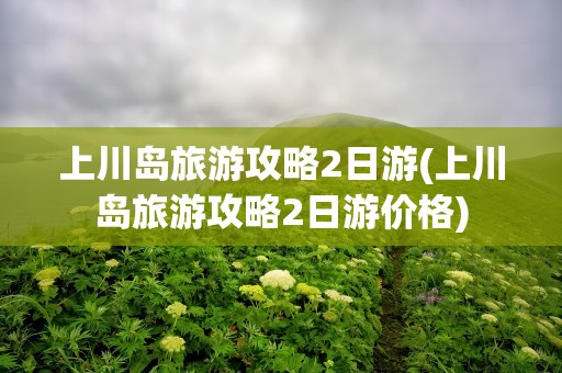 上川岛旅游攻略2日游(上川岛旅游攻略2日游价格)