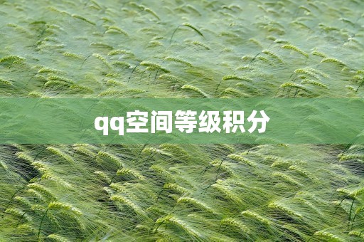qq空间等级积分
