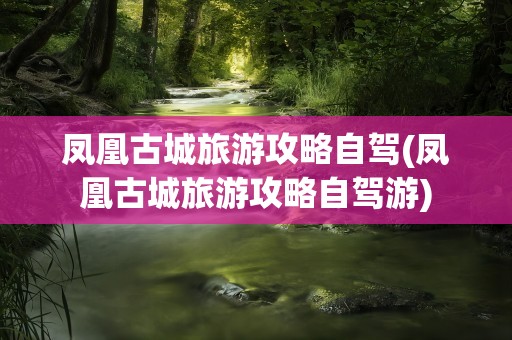 凤凰古城旅游攻略自驾(凤凰古城旅游攻略自驾游)