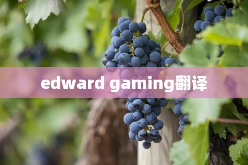 edward gaming翻译