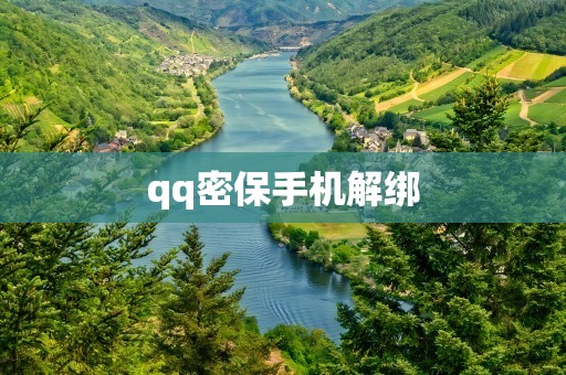 qq密保手机解绑
