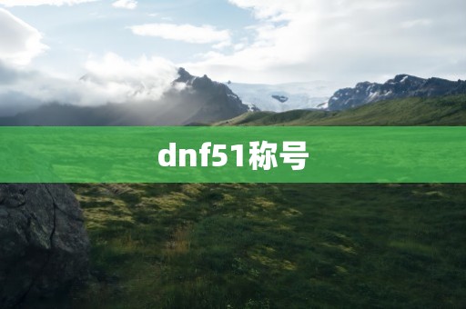 dnf51称号
