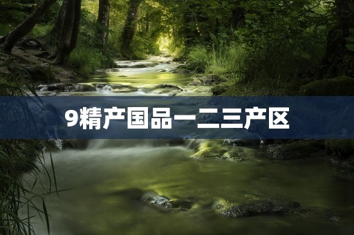 9精产国品一二三产区