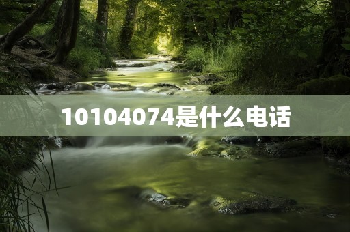 10104074是什么电话
