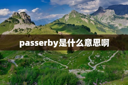 passerby是什么意思啊
