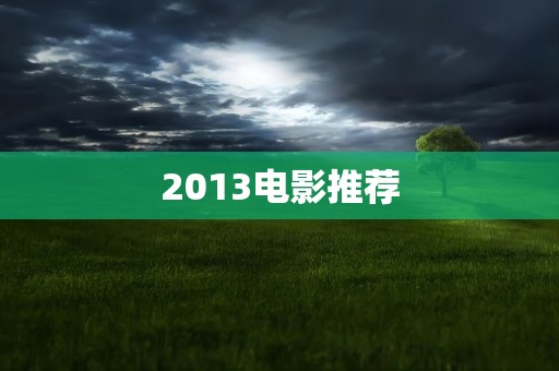 2013电影推荐