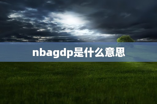 nbagdp是什么意思
