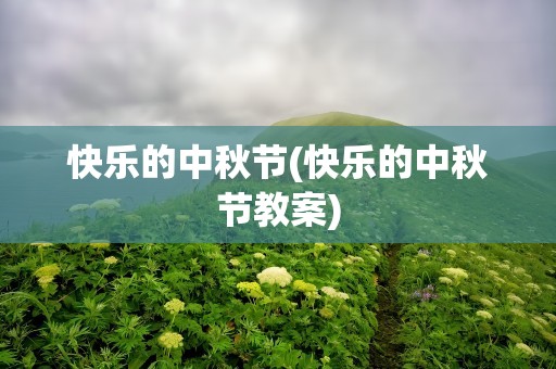 快乐的中秋节(快乐的中秋节教案)