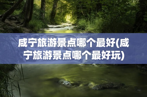 咸宁旅游景点哪个最好(咸宁旅游景点哪个最好玩)