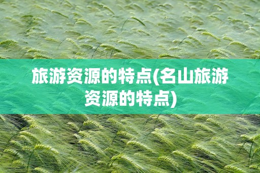 旅游资源的特点(名山旅游资源的特点)
